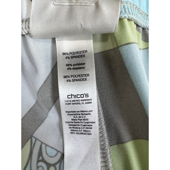 Chicos 1 Cyclone Print Palazzo Pant Multicolor Size 8 Or Medium Wide Leg Pull On - Picture 7 of 10